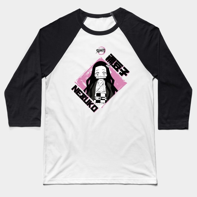 DEMON SLAYER: NEZUKO PINK Baseball T-Shirt by FunGangStore